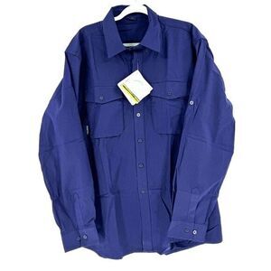 Mascot Crossover 12004 Greenwood Premium Work Shirt‎ Men's 2XL Navy Blue Durable